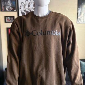 Columbia Brown Crewneck Sweatshirt with Black Logo